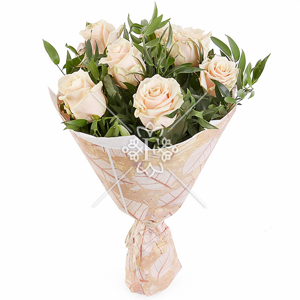 Поцелуй ангела - букет из кремовых роз